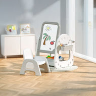 3-in-1 Multifunctional Kids Table and Chair Set with Storage