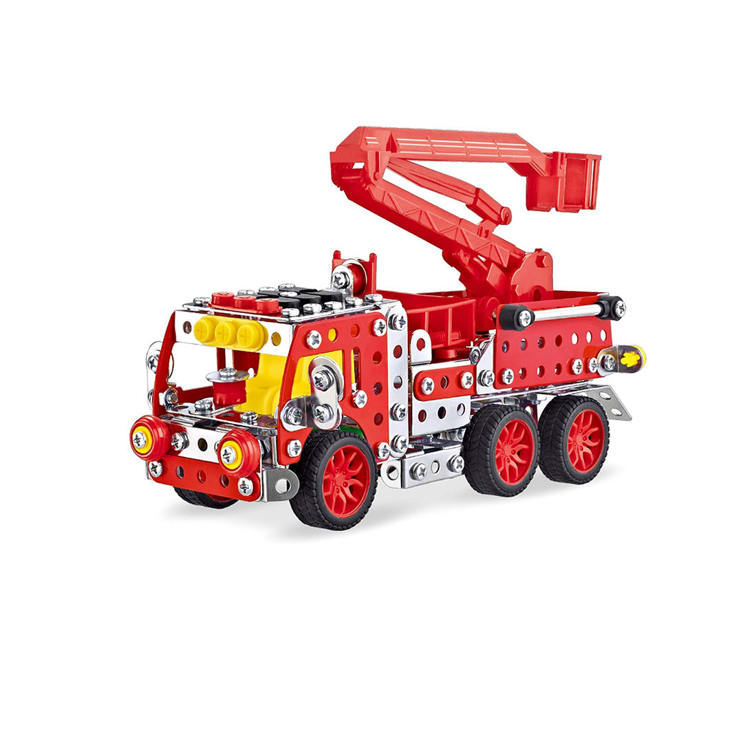 327-Piece Metal Mechanic Fire Engine STEM Building Kit - Toyspry