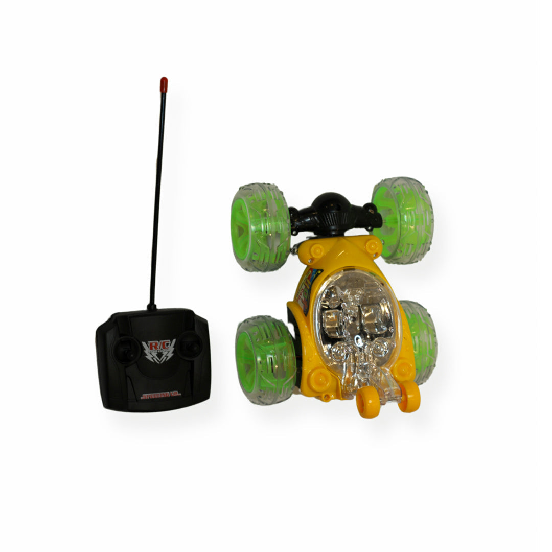 Transparent 360° Rotating RC Stunt Car - Toyspry