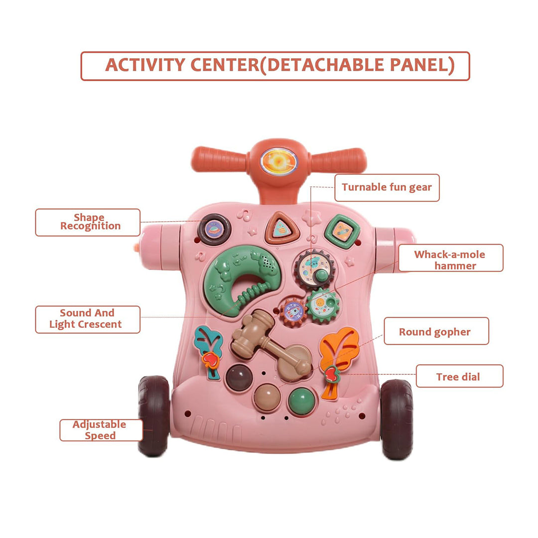 4-in-1 Baby Push Walker, Assemble as Scooter, Balance Bike.