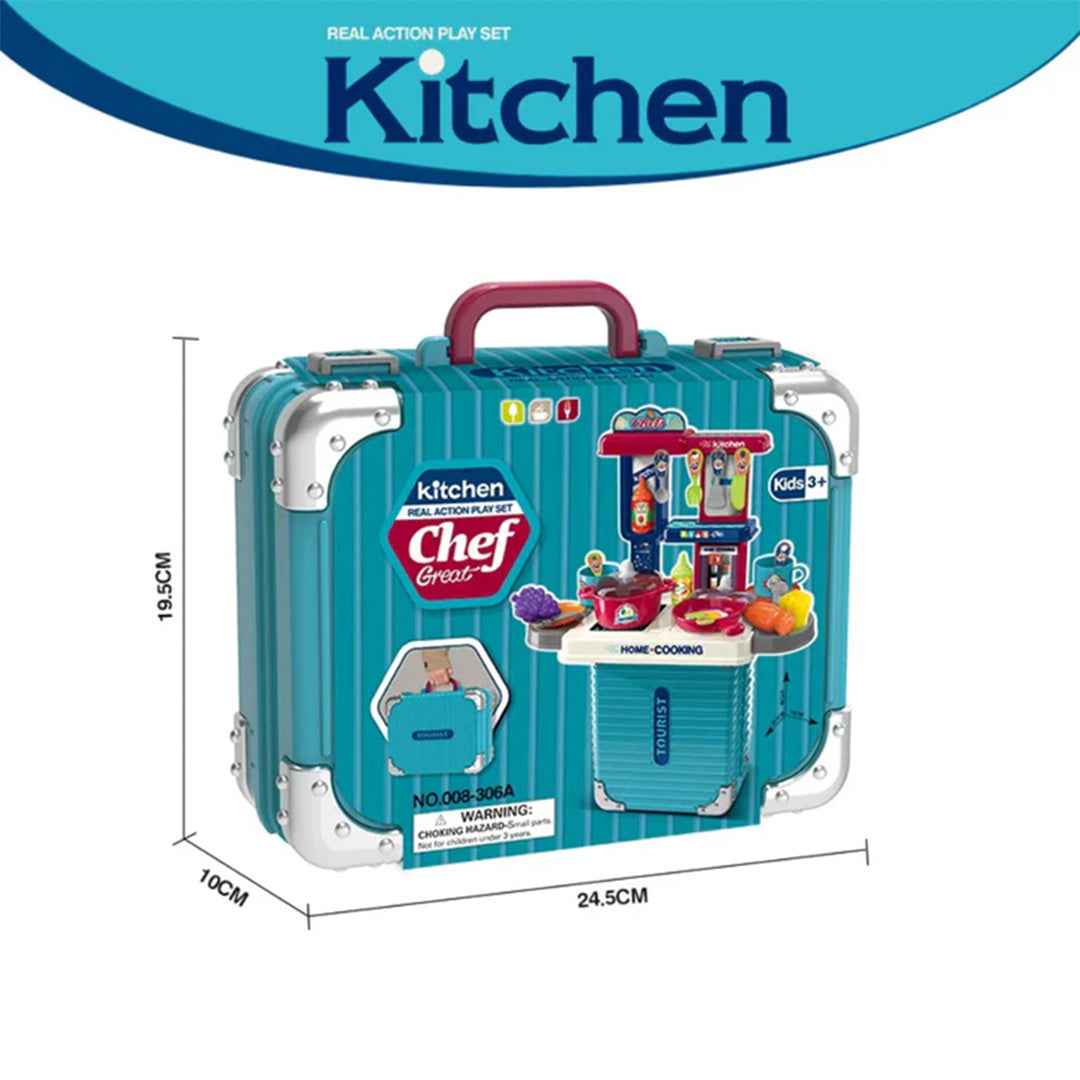 47cm Little Chef Kitchen Playset - Compact Pretend Play - Toyspry