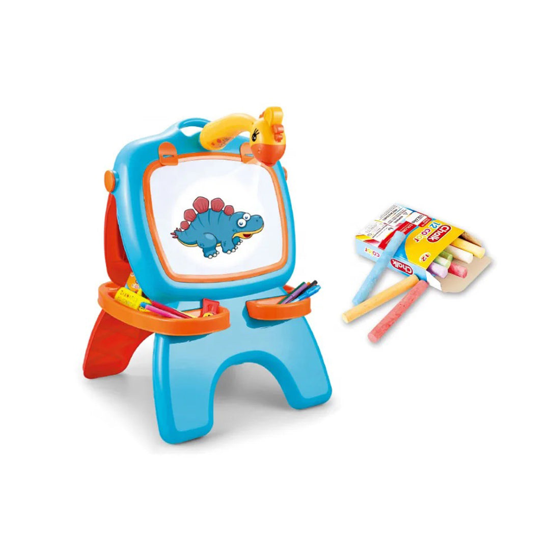 4-in-1 Kids Drawing Board Projector & Learning Easel - Toyspry