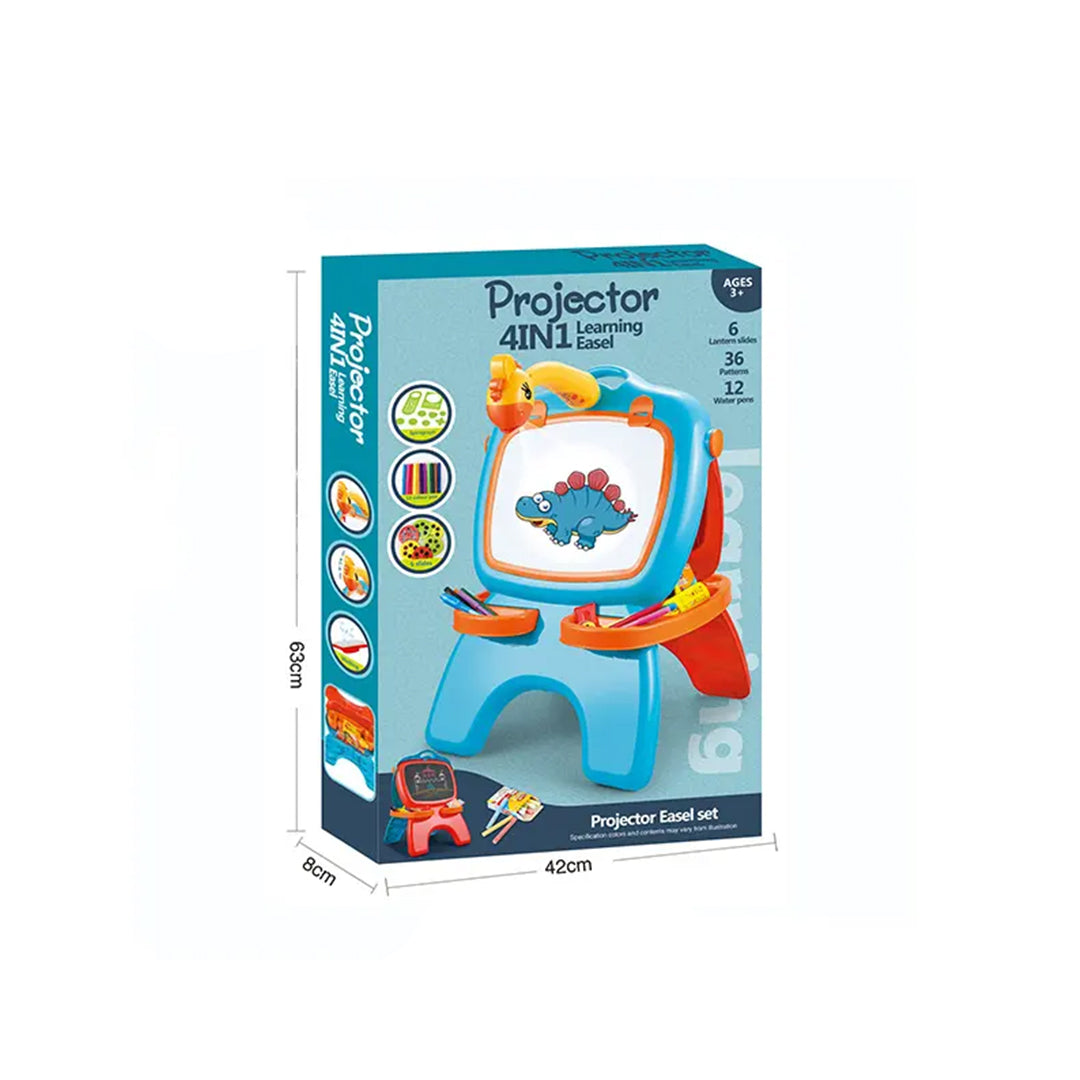 4-in-1 Kids Drawing Board Projector & Learning Easel - Toyspry