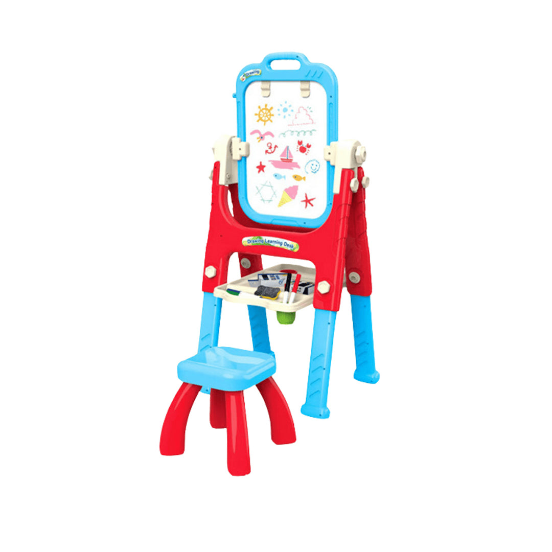 5-in-1 Kids Drawing Board & Learning Desk with Chair - Toyspry