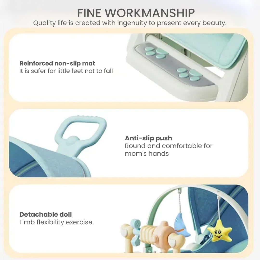 5-in-1 Multifunctional Baby Rocker, Stroller & Chair Combo!