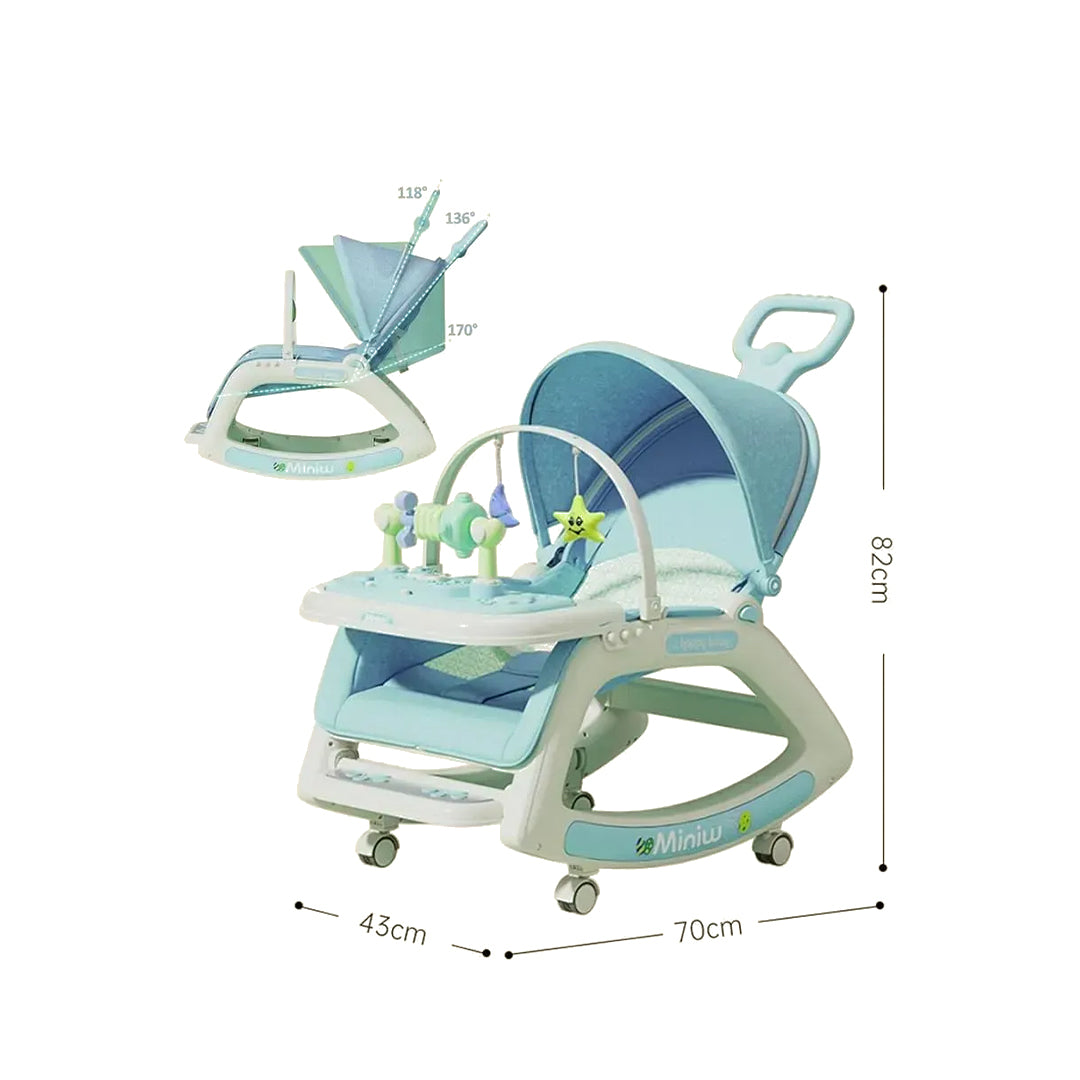 5-in-1 Multifunctional Baby Rocker, Stroller & Chair Combo!