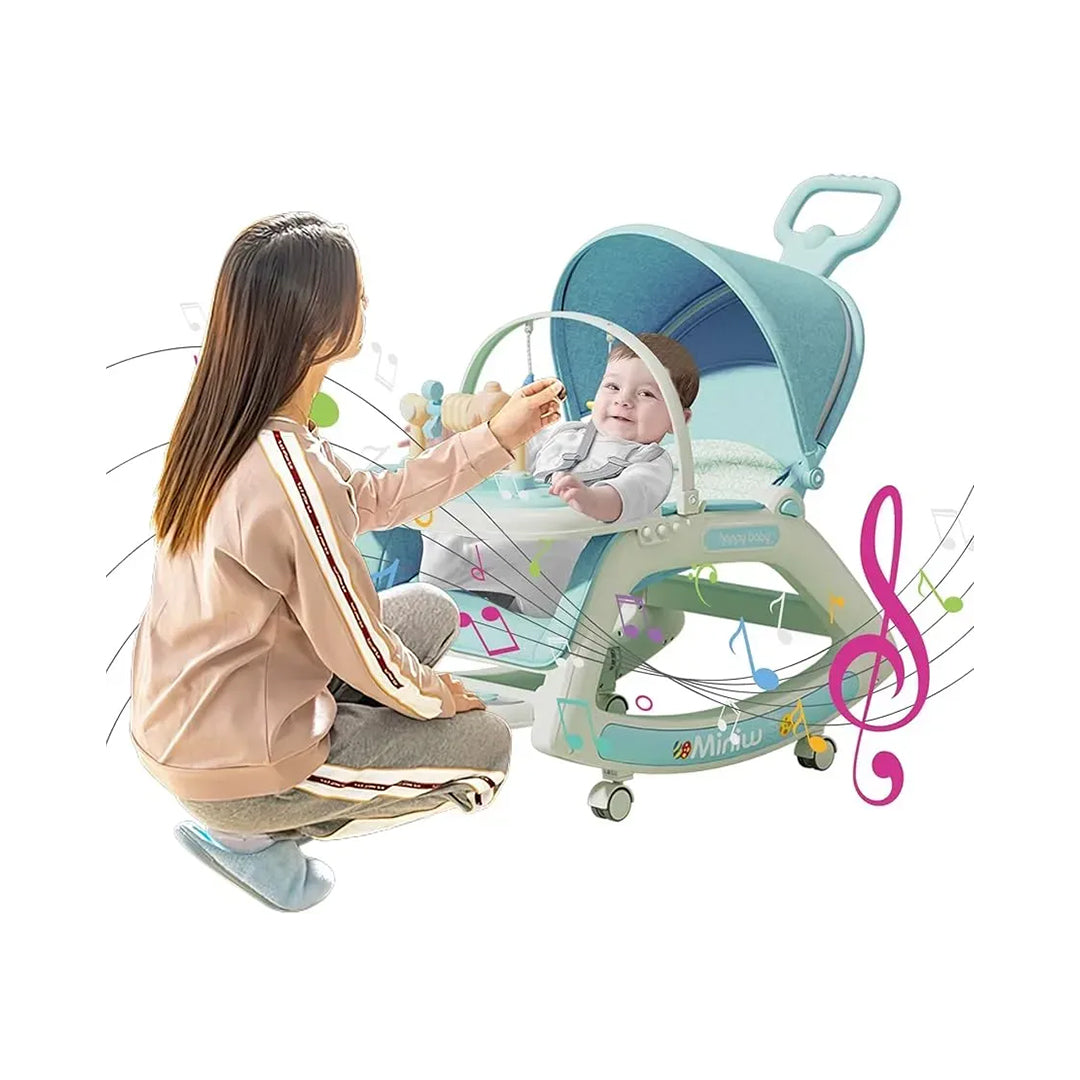 5-in-1 Baby Rocker Stroller Chair Combo - Infant Bouncer & Seat - Toyspry