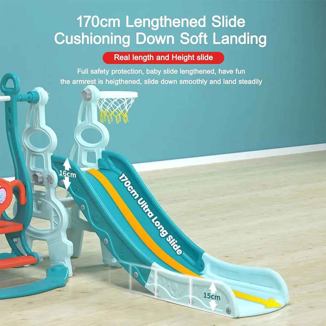 6-in-1 Kids Climber, Slide & Swing - Activity Playset - Toyspry