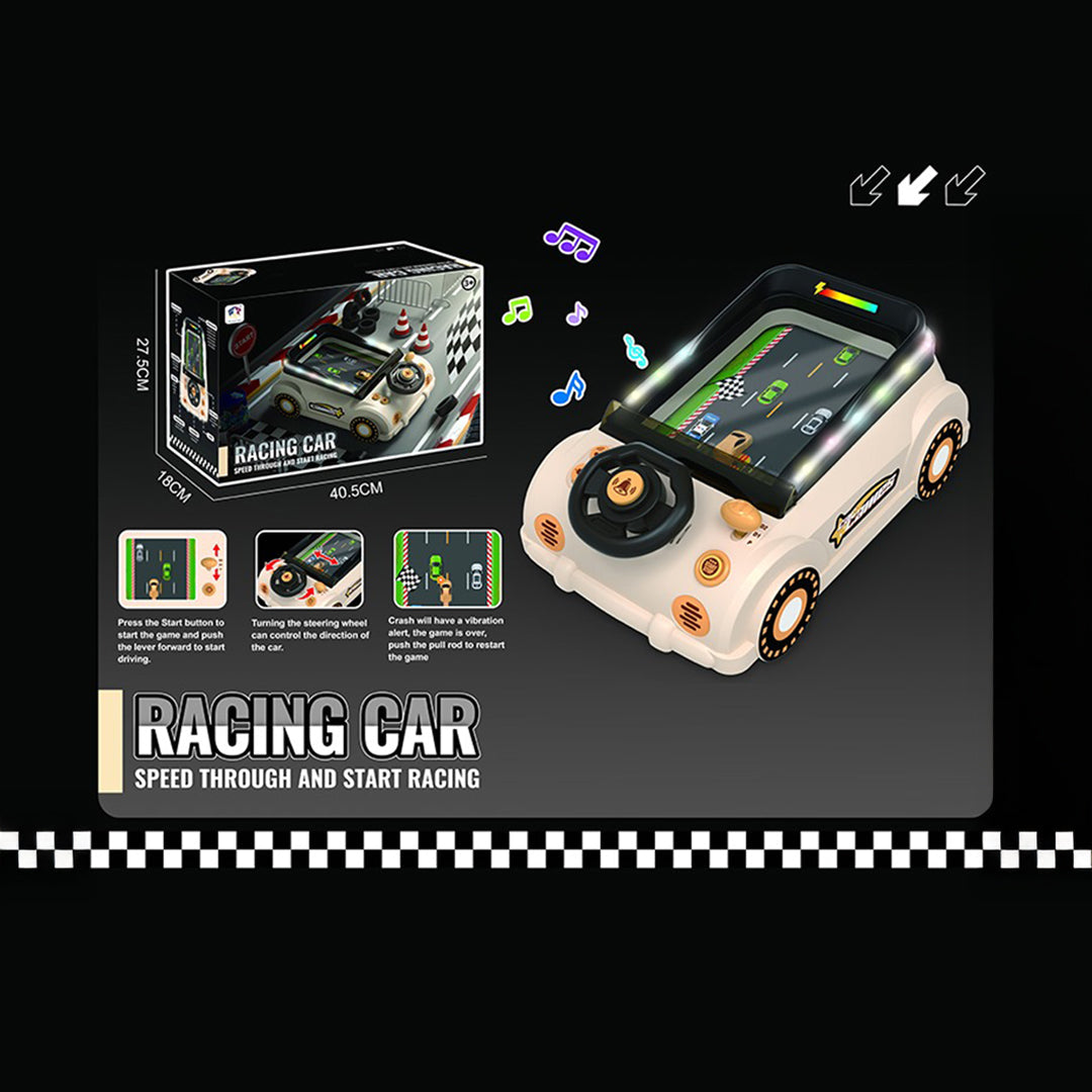 Interactive Race Game Console & Steering Wheel Driving Toy - Toyspry