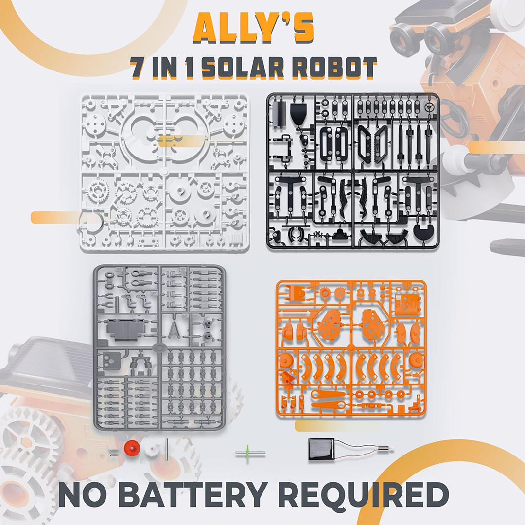 7-in-1 Solar Robot Kit - STEM Educational Robot Toy (8+ Years) - Toyspry