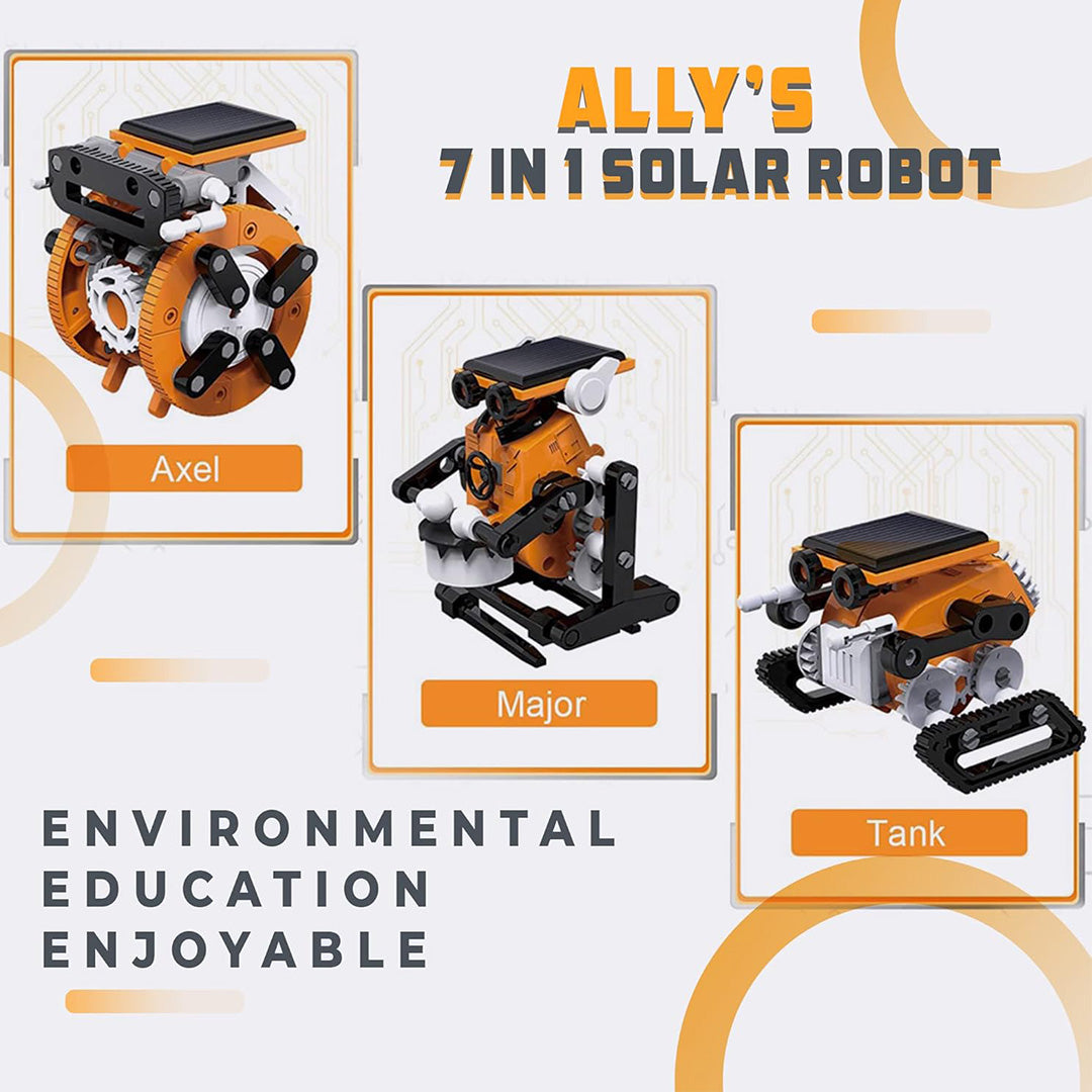 7-in-1 Solar Robot Kit - STEM Educational Robot Toy (8+ Years) - Toyspry