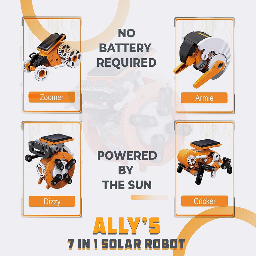 7-in-1 Solar Robot Kit - STEM Educational Robot Toy (8+ Years) - Toyspry