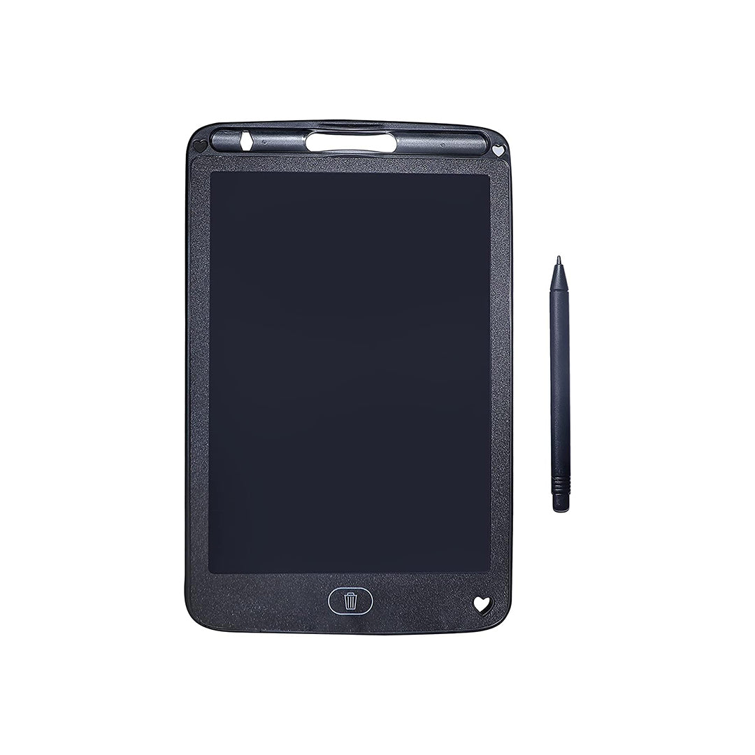 Close-up of the LCD writing tablet showing pressure-sensitive lines.