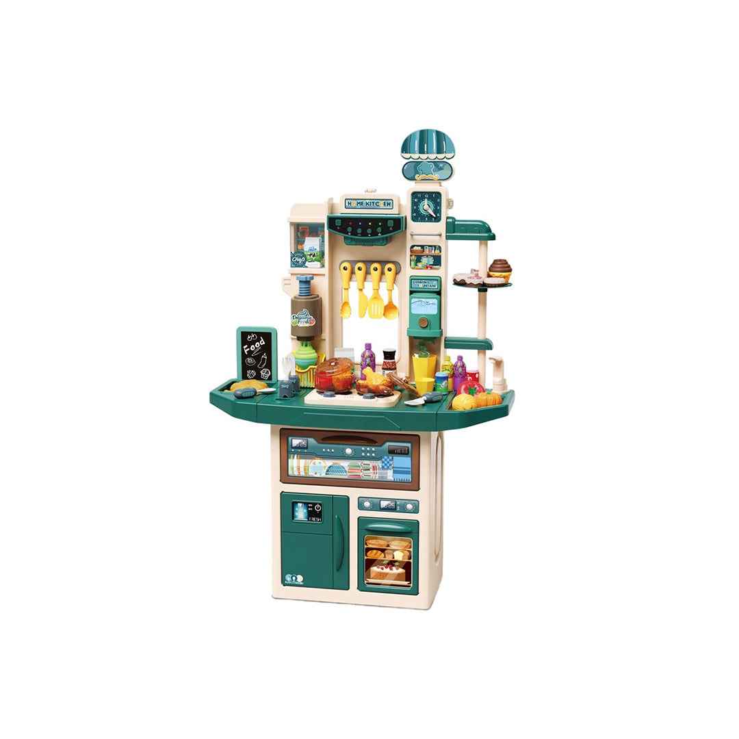 88-Piece Kids Play Kitchen Set - Real Steam & Water Pump - Toyspry
