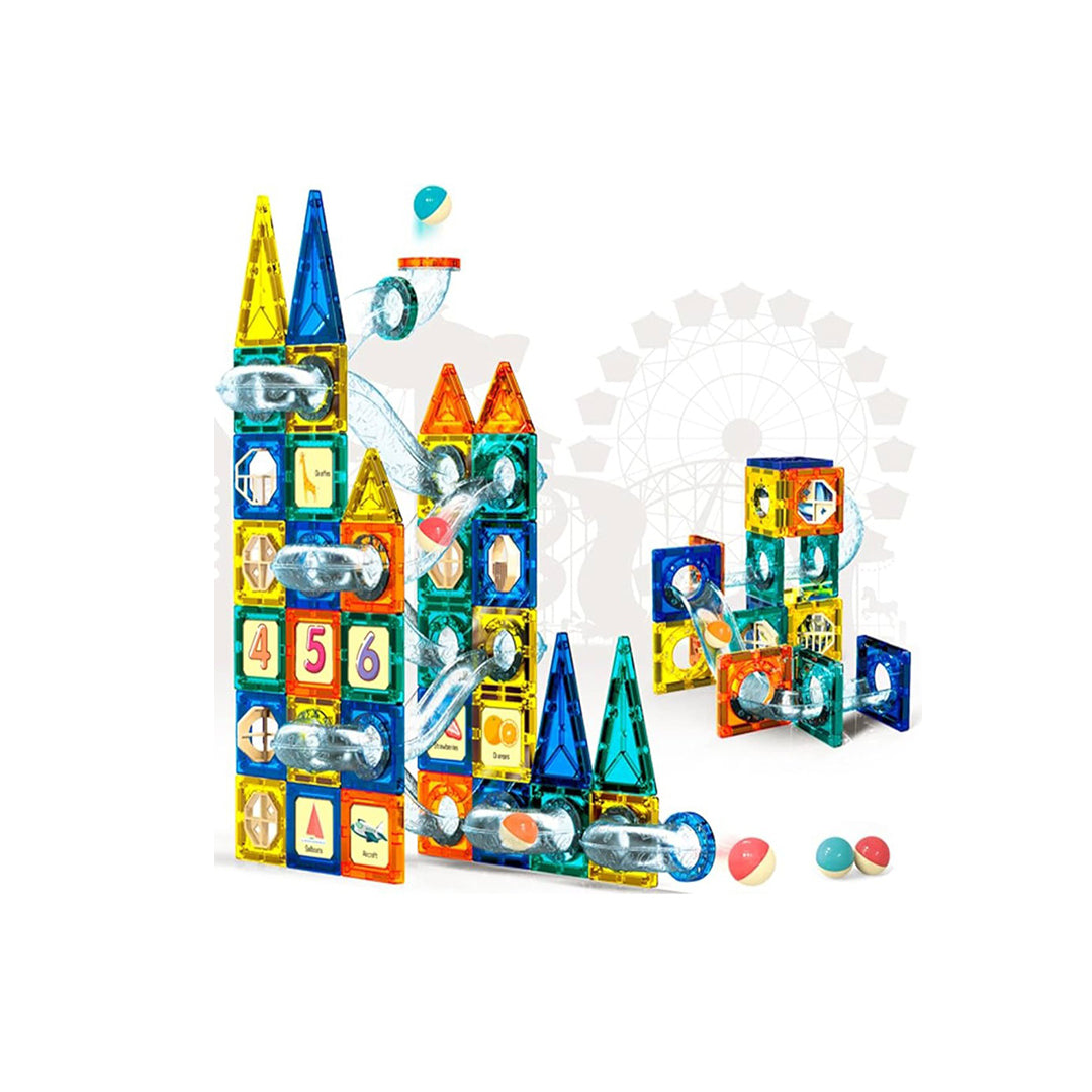 97-Piece Pipeline Magnetic 3D Building Blocks Set - Toyspry