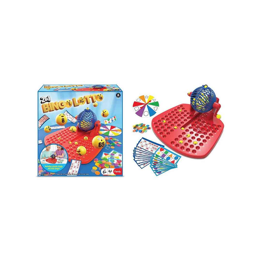 Ambassador 2-in-1 Bingo Lotto Classic Board Game Set - Toyspry