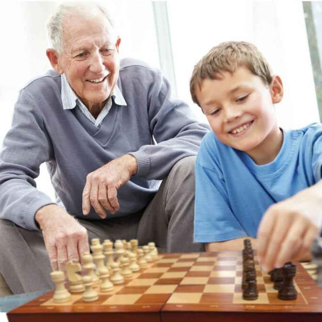 Ambassador Wooden Chess Set | Classic Educational Travel Game for Kids