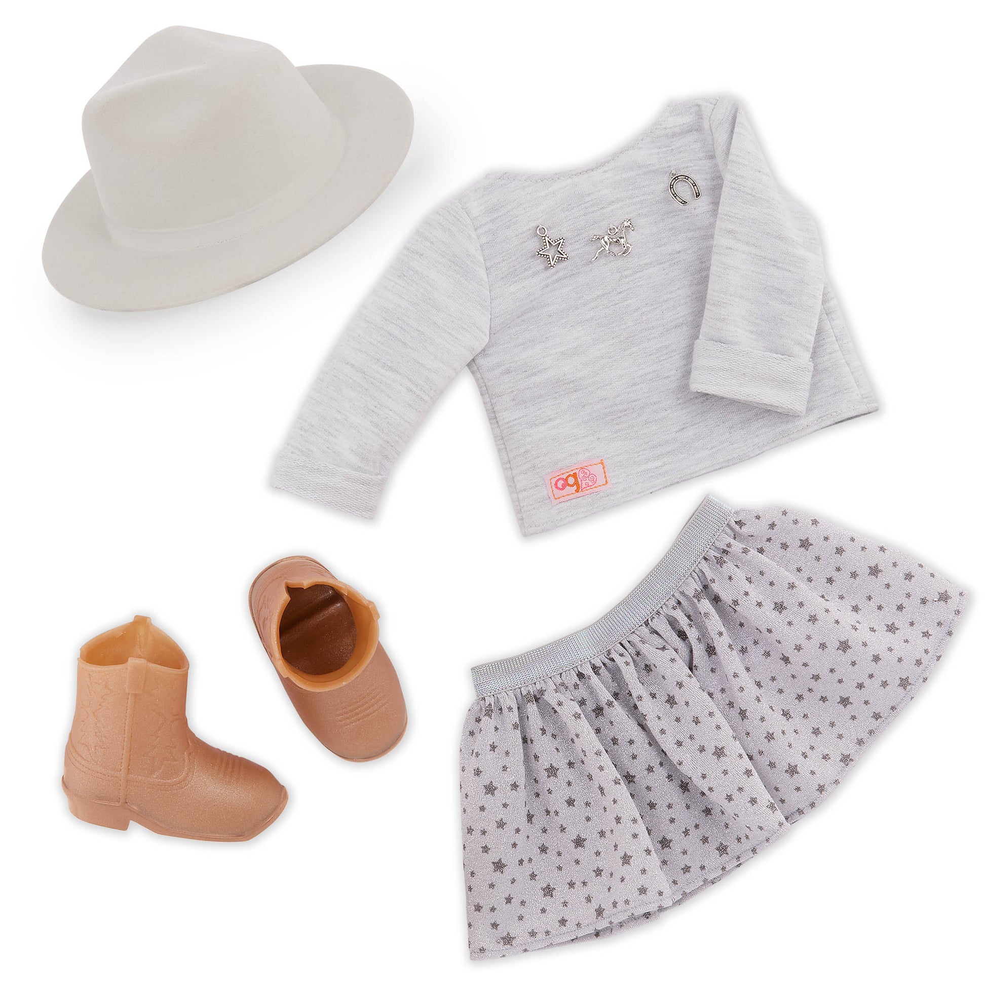 Our Generation Abigale 18-inch Fashion Doll with Brimmed Hat and Country Outfit