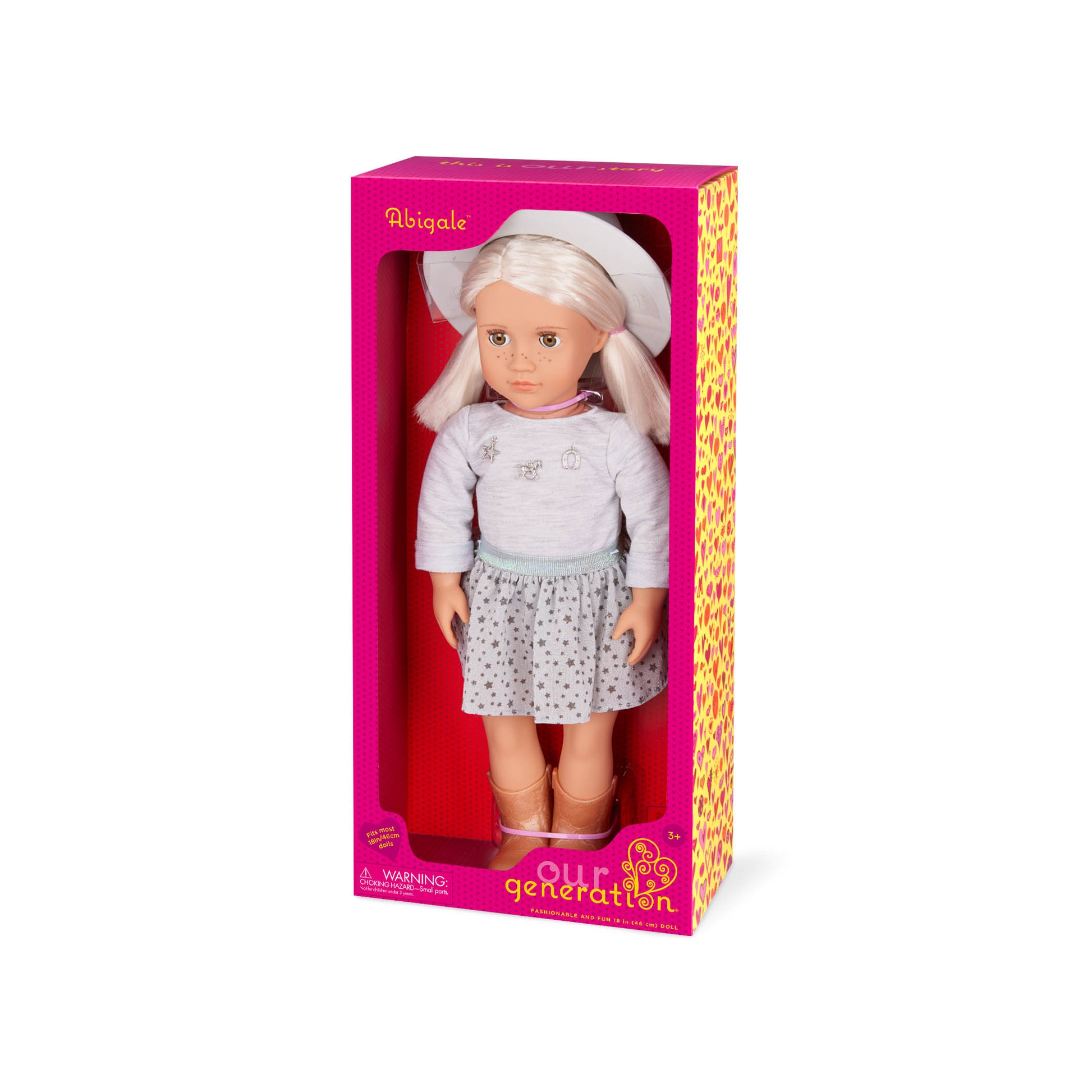 Our Generation Abigale 18-inch Fashion Doll with Brimmed Hat and Country Outfit