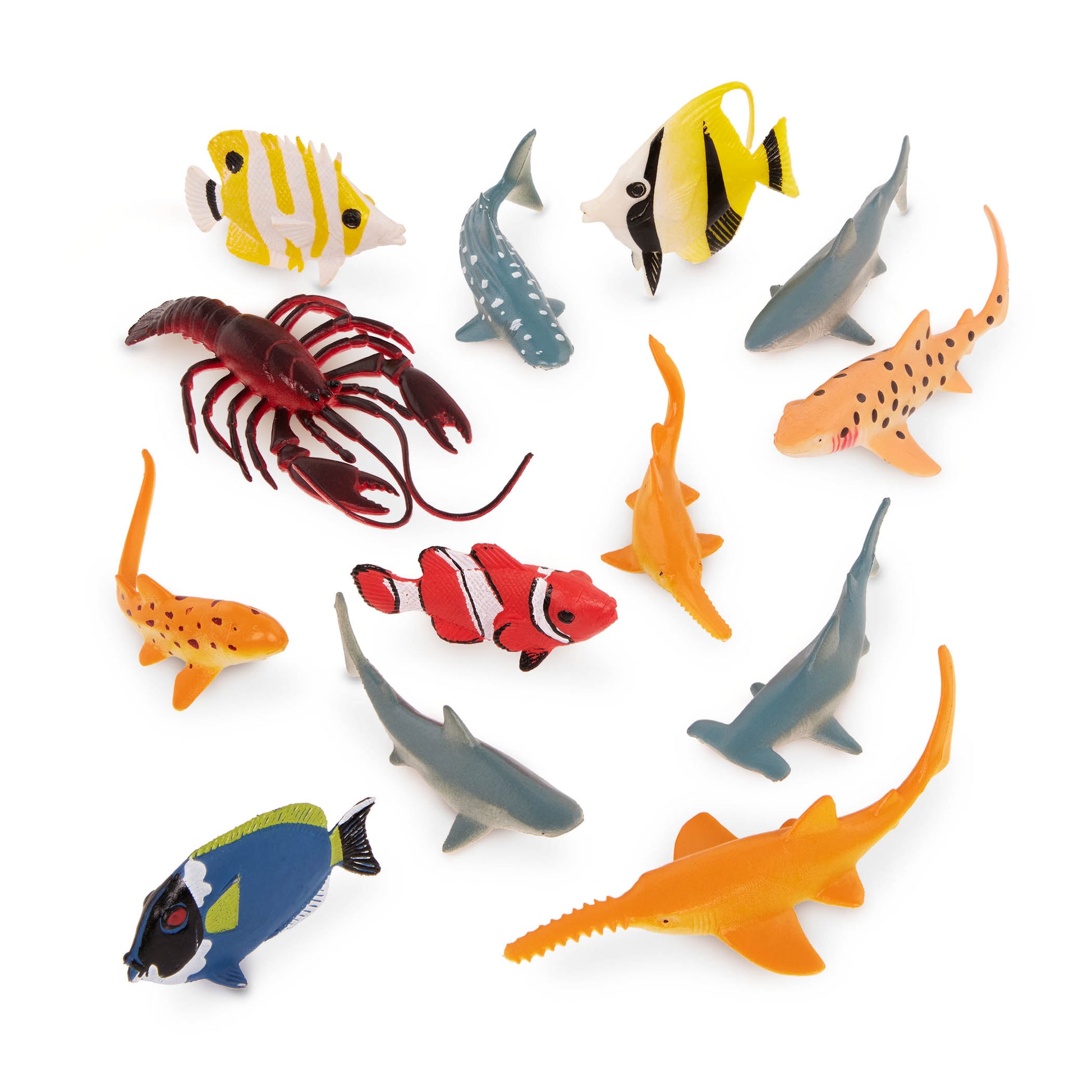 Terra Ocean Animals in a Tube - 13 Piece Miniature Sea Animal Toy Set