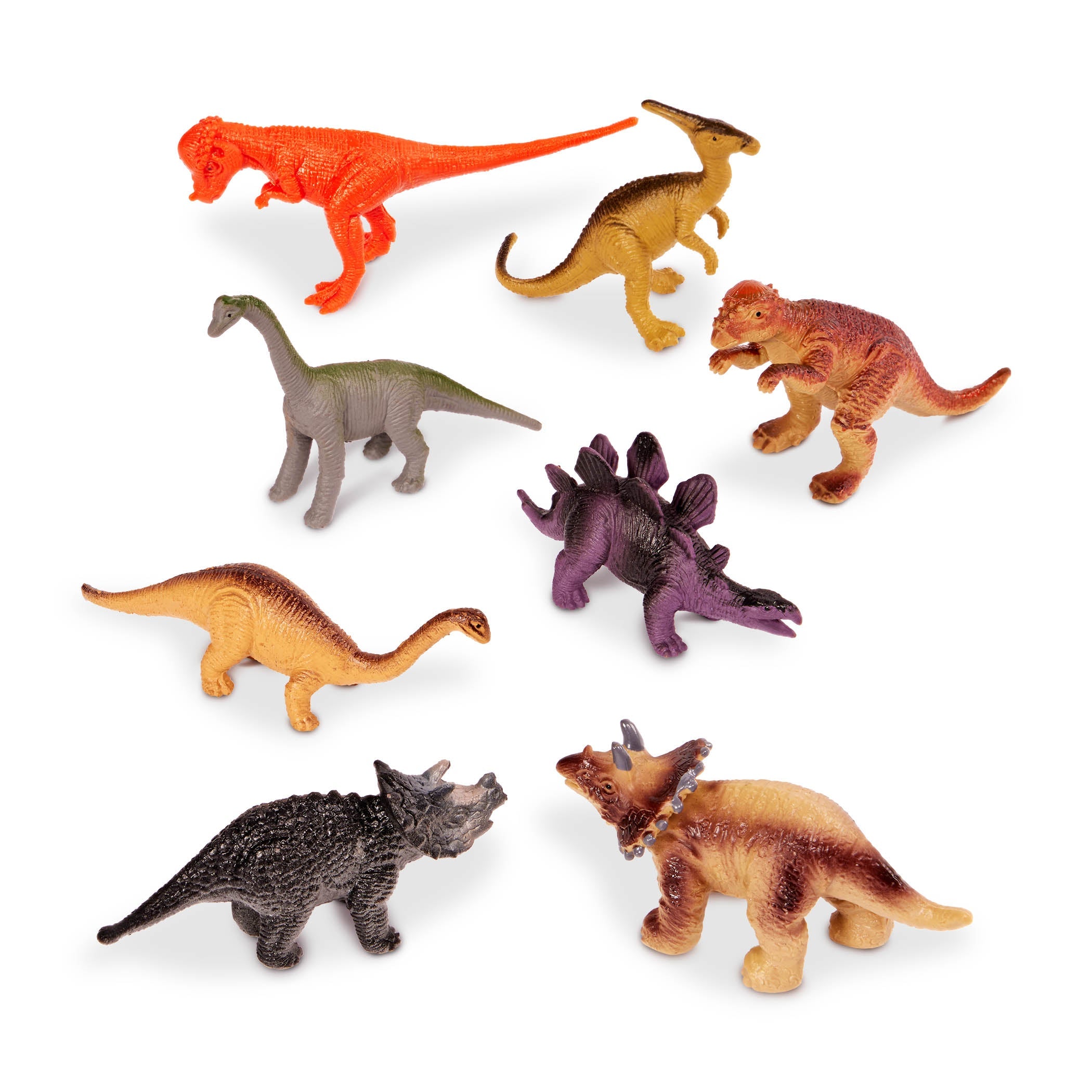Terra Dinosaurs - 8-Piece Miniature Toy Playset - Toyspry