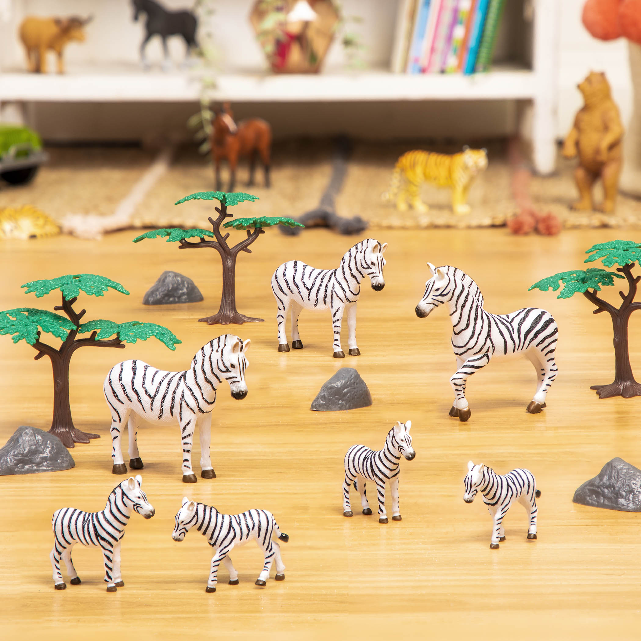 Terra Miniature Wild Animals - 60-Piece Toy Figure Set - Toyspry