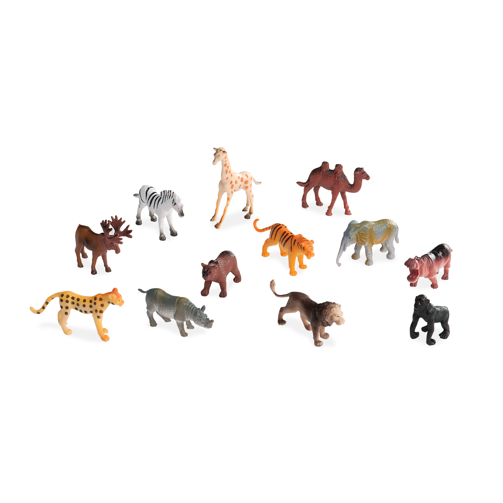 Terra Miniature Wild Animals - 60-Piece Toy Figure Set - Toyspry