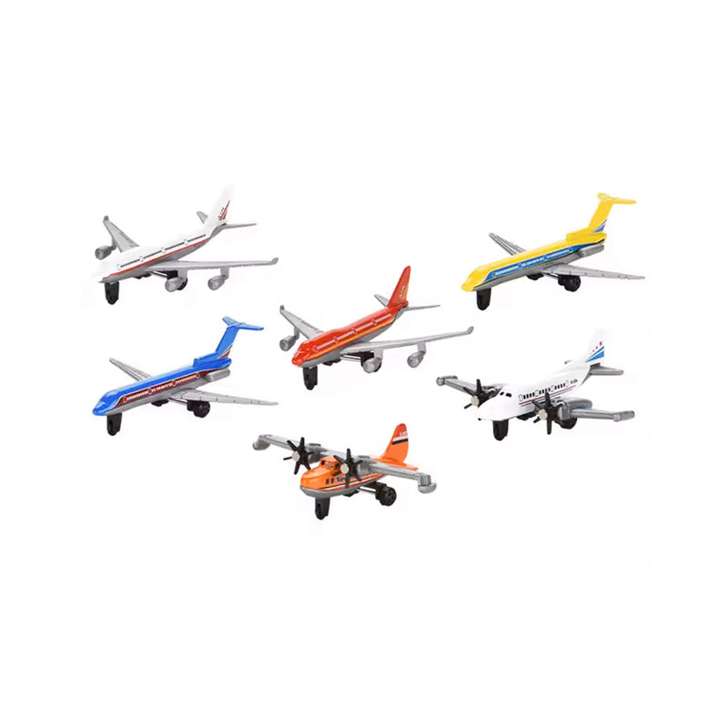 6-Piece Die-Cast Airplane Toy Set