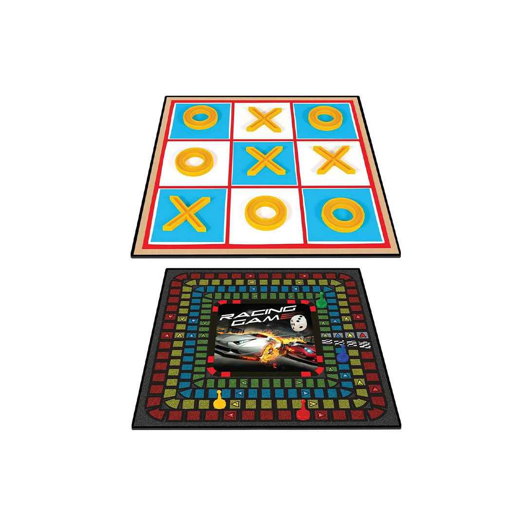 Ambassador 2-in-1 Board Game | Racing Game & Tic-Tac-Toe Classic - Toyspry