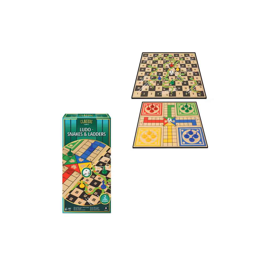 Ambassador 2-in-1 Classic Board Game Set - Ludo and Snakes and Ladders Game