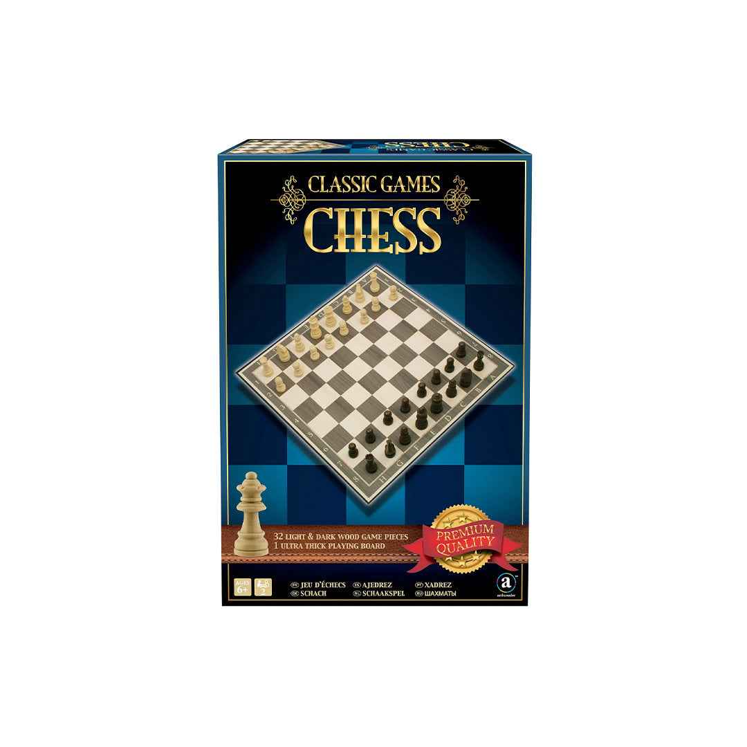 Ambassador Classic Wooden Chess Set | Premium Strategy Board Game - Toyspry