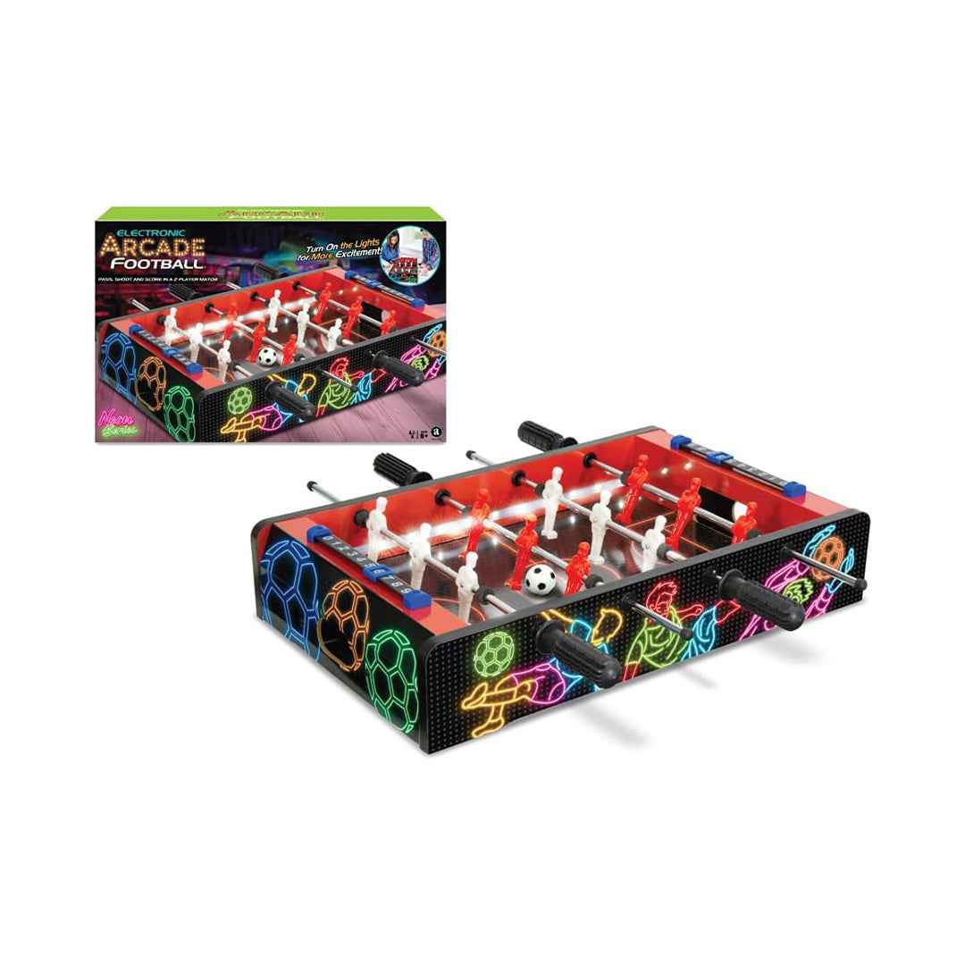 Ambassador Electronic Arcade Foosball Table | LED Light-Up Tabletop Educational Toy