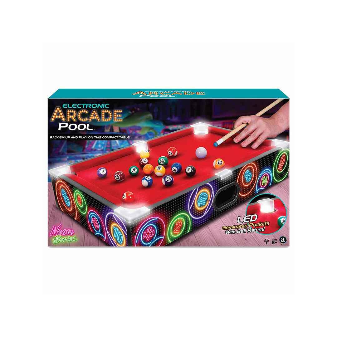 Ambassador Electronic Arcade Pool Table | LED Light-Up Board Game For Kids