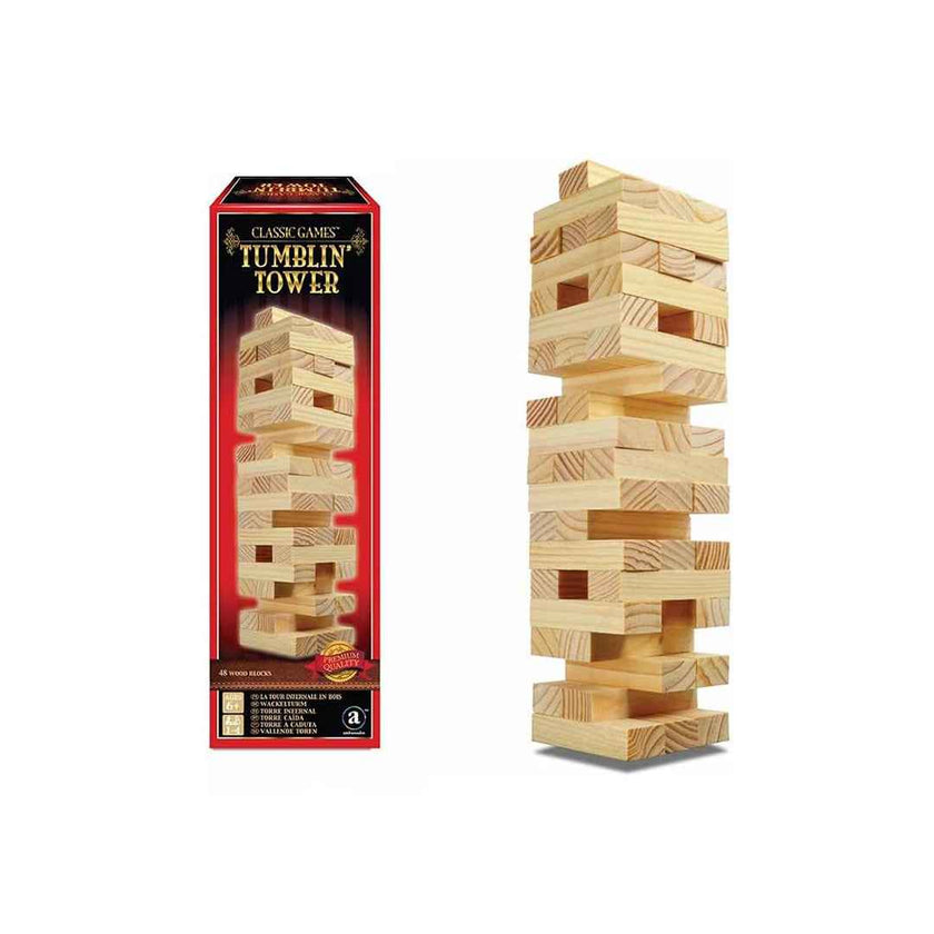 Ambassador Tumblin Tower Classic Game | Colorful Wooden Blocks Strategy Toy