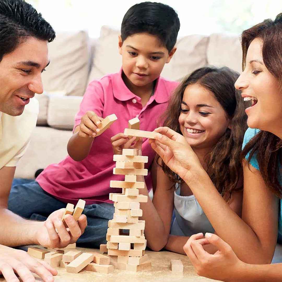 Ambassador Tumblin Tower Classic Game | Colorful Wooden Blocks Strategy Toy - Toyspry