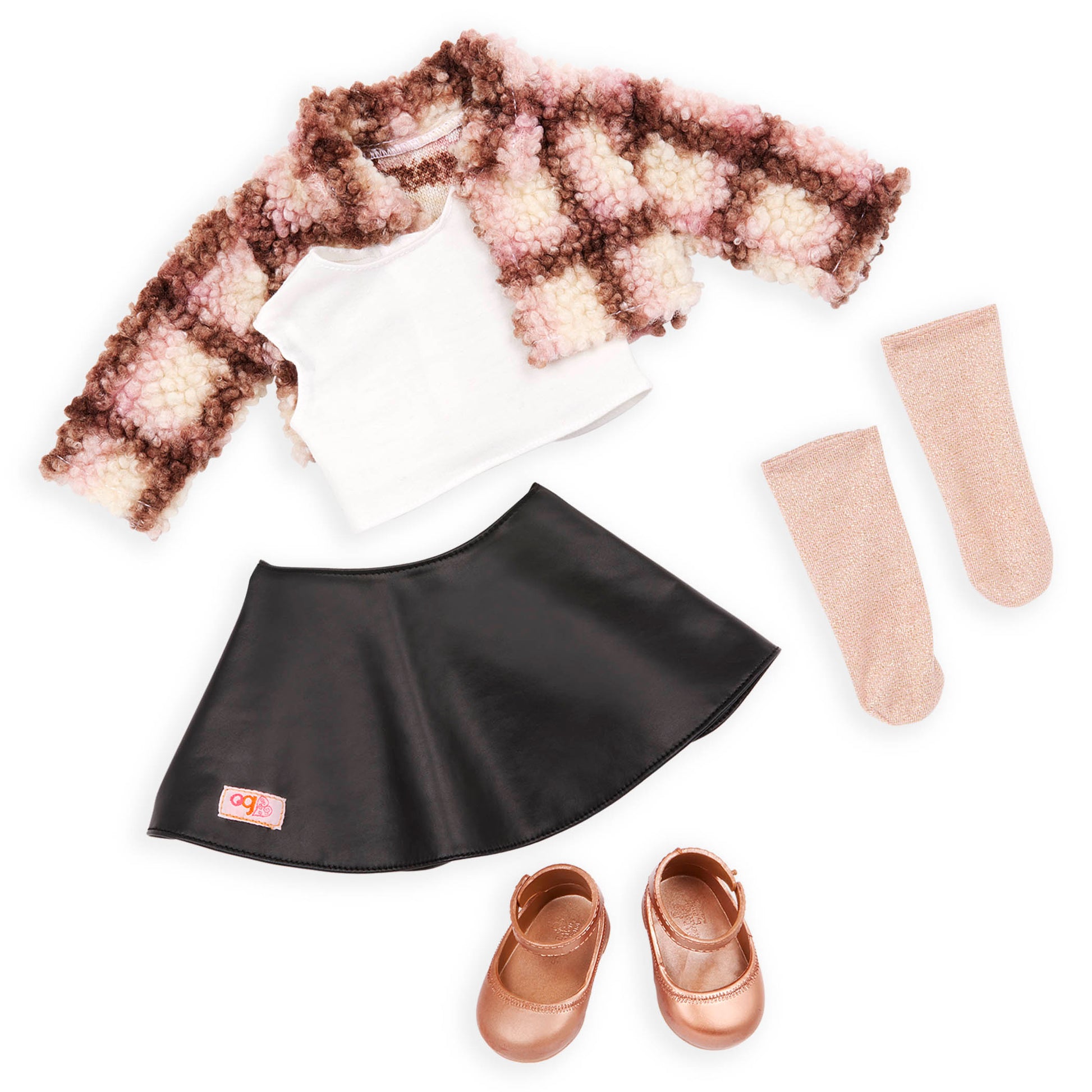 Our Generation Ana Fashion Doll - 18-inch Doll with Plaid Shacket and Skirt