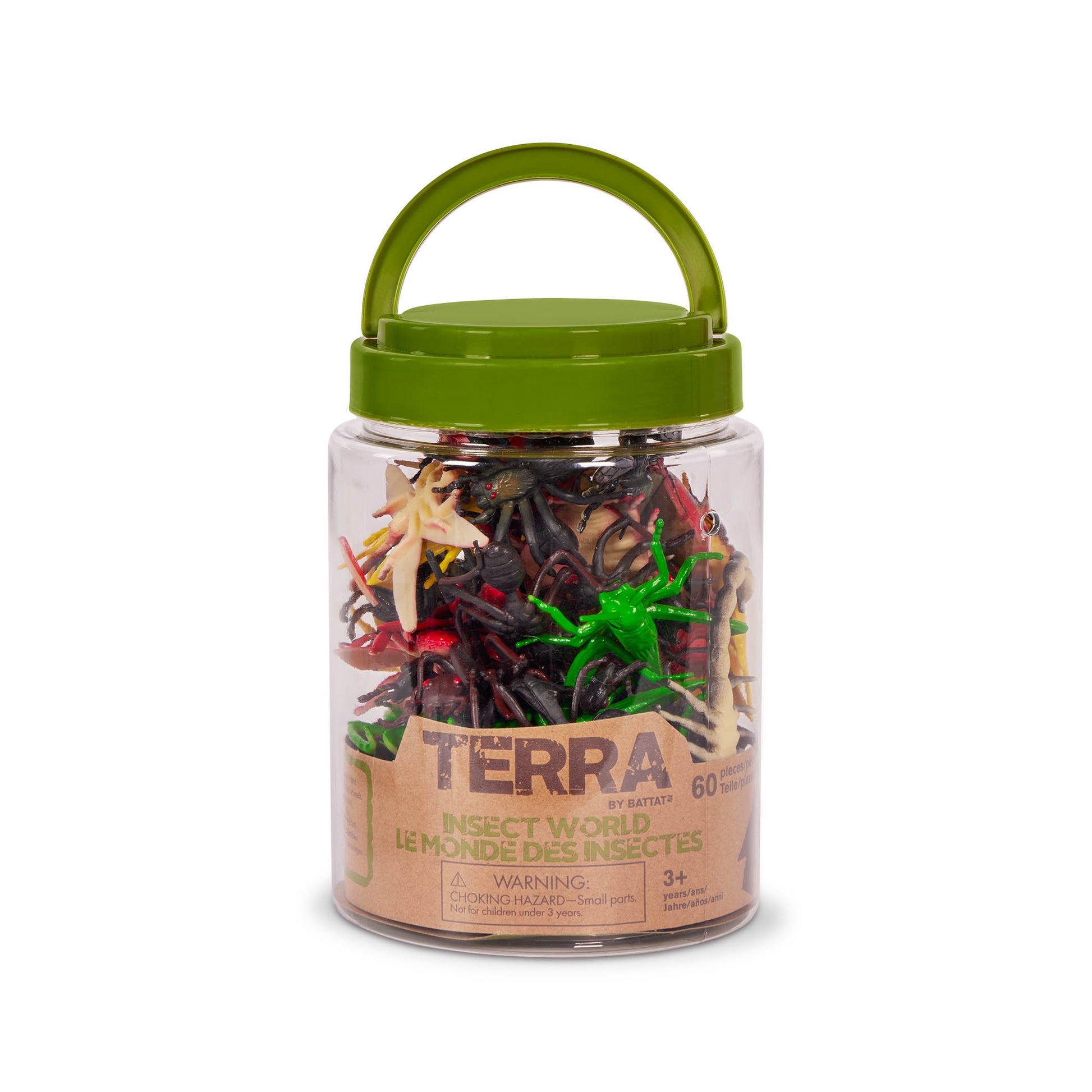 Terra Miniature Insects in a Tube - 60 Piece Bug Toy Set for Kids