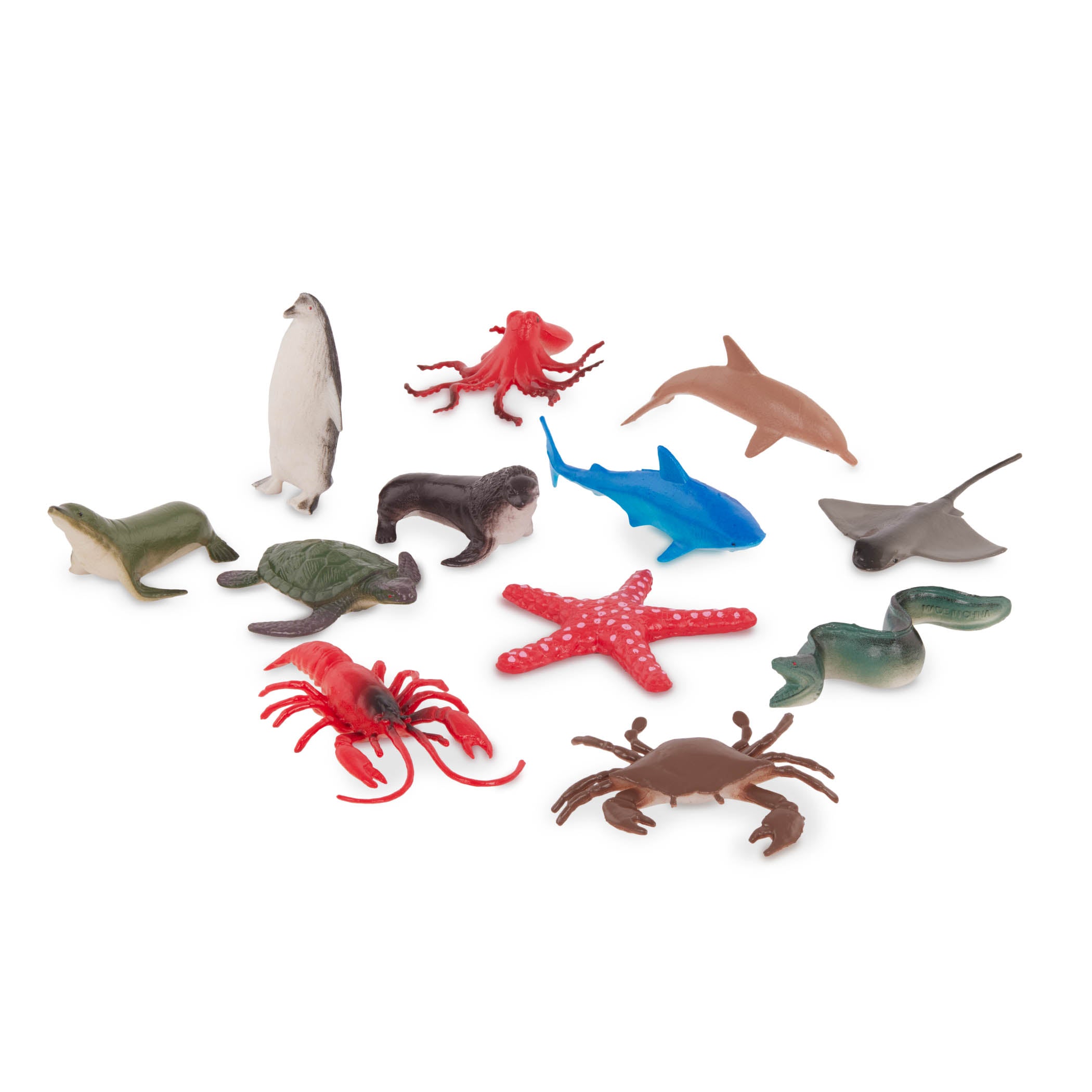 Terra Ocean Animals - 60-Piece Miniature Figurine Playset - Toyspry