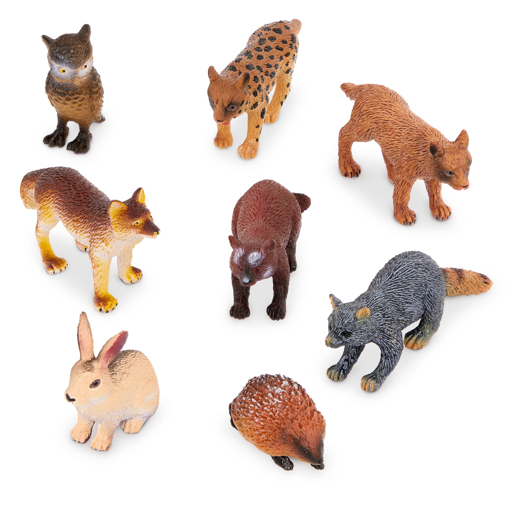 Terra Forest Animals in a Tube - 8 Piece Miniature Animal Toy Set for Kids