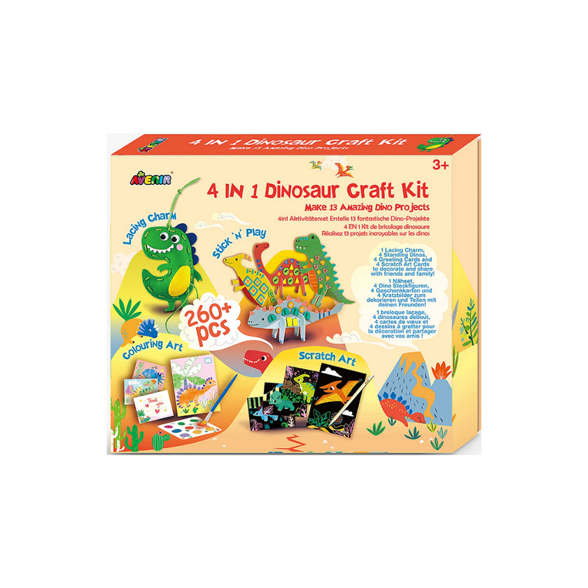 Avenir 4-in-1 Dinosaur Craft Kit Play Box