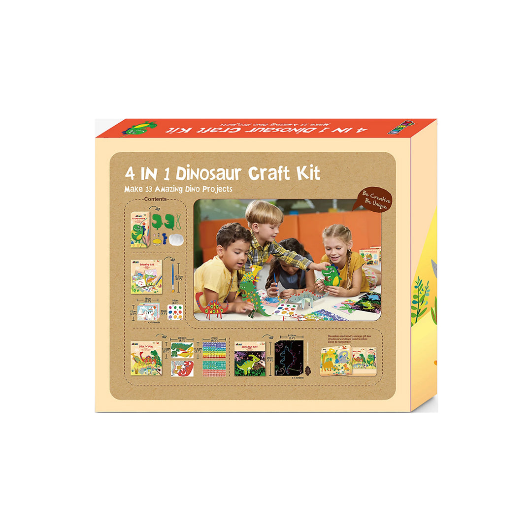 Avenir 4-in-1 Dinosaur Craft Kit Play Box