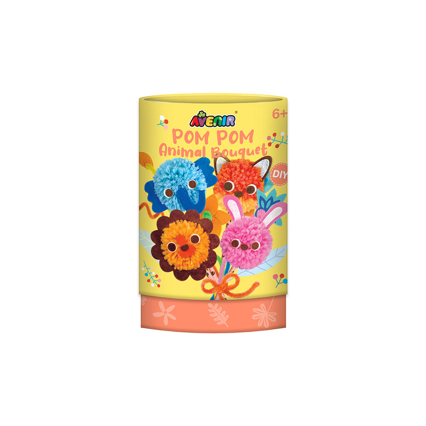 Avenir Animal-Themed Pom Pom Bouquet Craft Kit