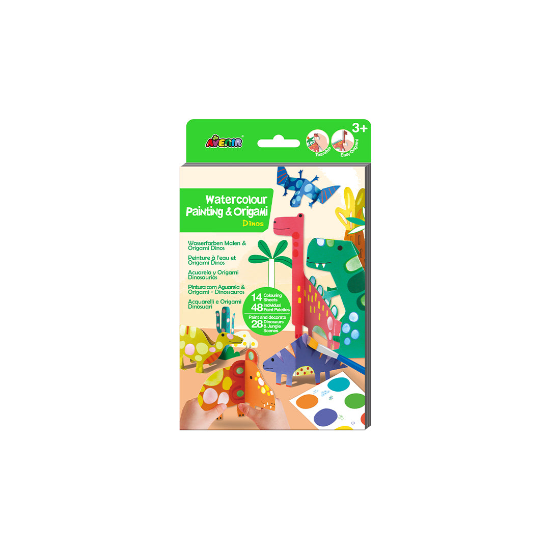 Avenir Dinos Watercolour Painting & Origami Kit