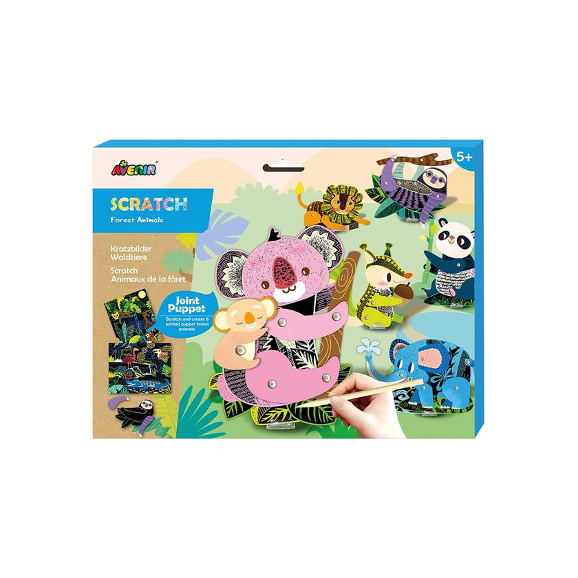 Avenir Jungle Animals Scratch Art Project Kit