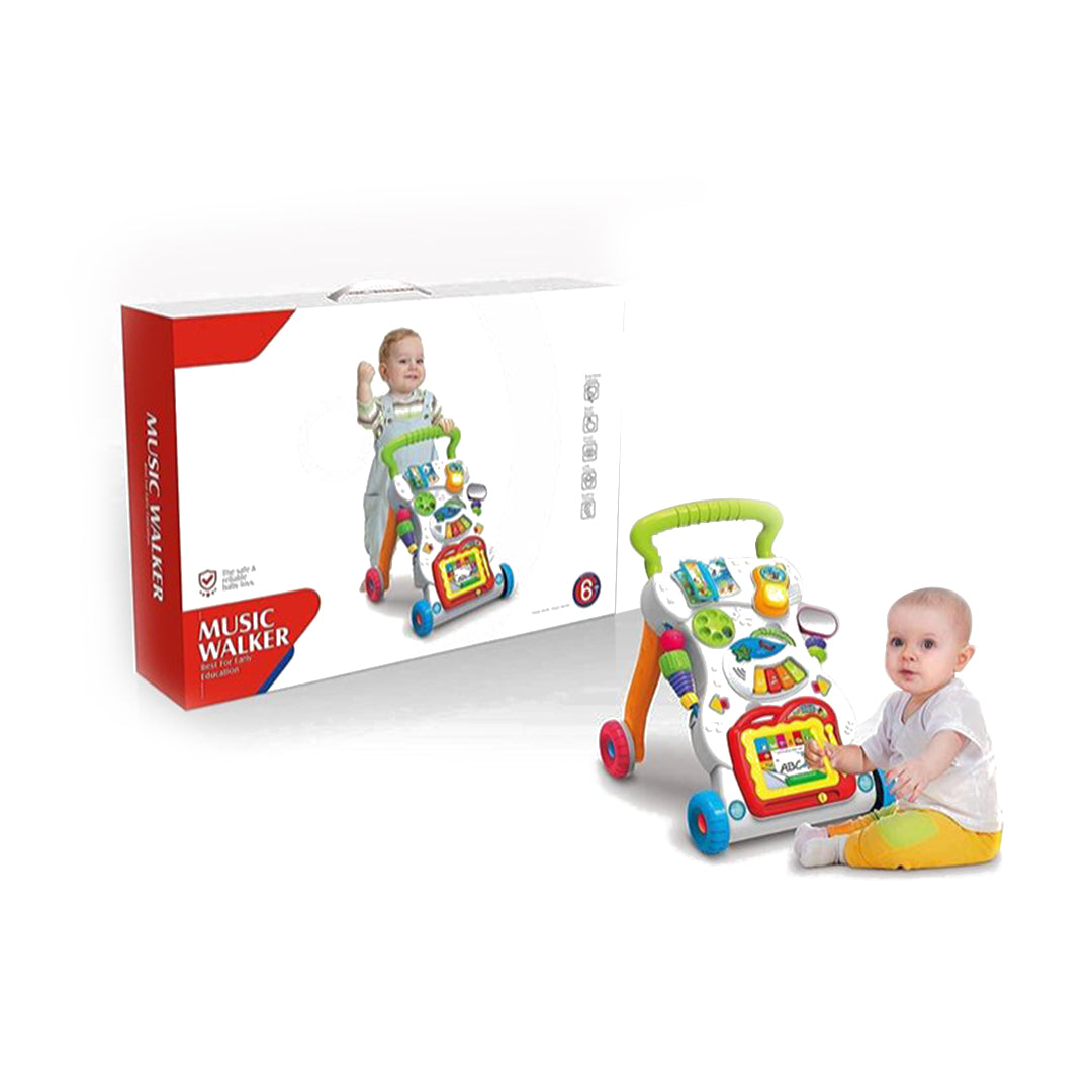 3-in-1 Baby Walker with Music and Lights - Multifunctional Baby Learning Walker