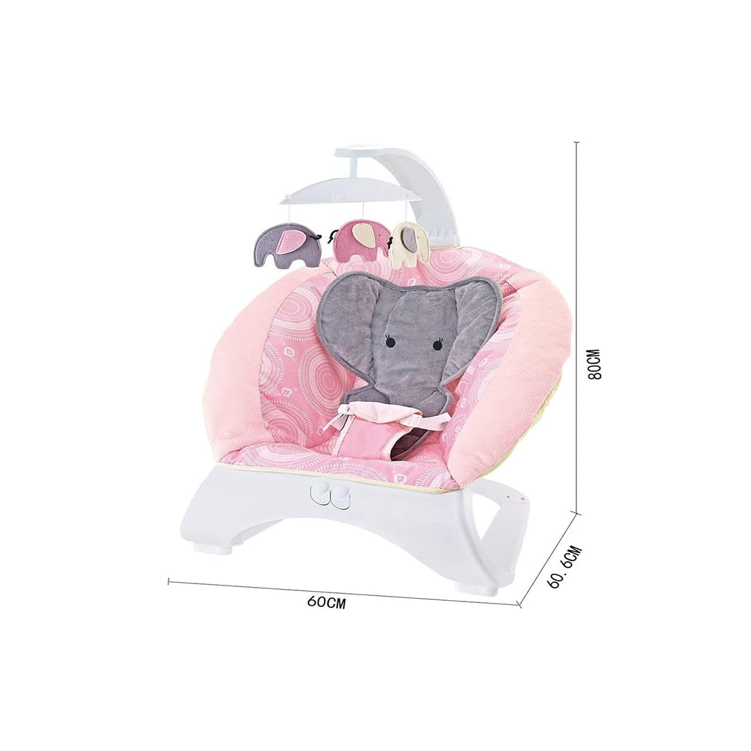Fitch Baby Elephant Electric Rocker - Infant Bouncer (Felicity Pink) - Toyspry