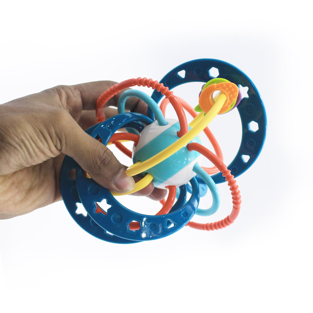Baby teething on the Safe Silicone Baby Sensory Balls