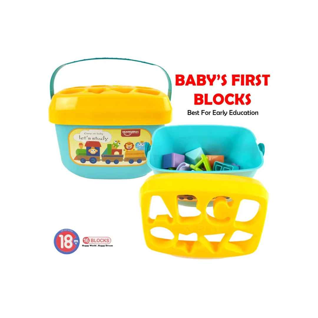Shape Sorting Blocks - First Building Blocks Baby Toy - Toyspry