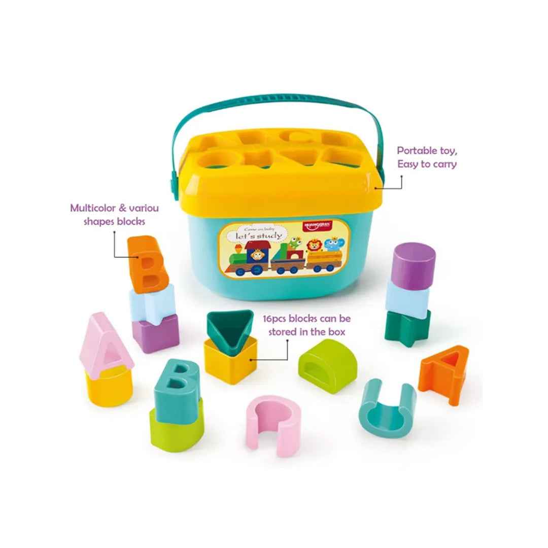 Shape Sorting Blocks - First Building Blocks Baby Toy - Toyspry