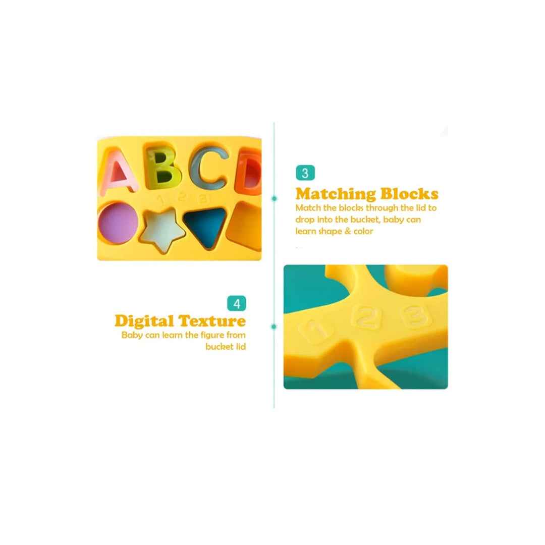 Shape Sorting Blocks - First Building Blocks Baby Toy - Toyspry